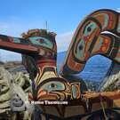 Native Northwest Coast Indigenous art, authentic cedar mask, signed