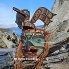 Native Northwest Coast Indigenous art, authentic cedar mask, signed