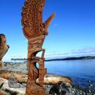 Eagle and Whale Totem Pole by Nancy Williams