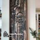 Original Oil on Board, Haida Mortuary Totem Pole, Nell Mary Bradshaw - SOLD