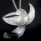 Sterling silver Hummingbird pendant, Bird of Love by Norm Seaweed