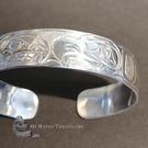 Sterling silver Whale and Eagle cuff bracelet, Norm Seaweed