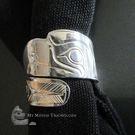 Sterling Silver Eagle wrap ring by Norm Seaweed