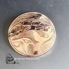 Circular 2" Killer Whale Copper pendant, handmade jewelry art by Paddy Seaweed 