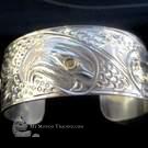 Gold and silver "Cycle of Life" cuff bracelet by Paddy Seaweed