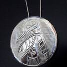 Sterling silver Bird of Love, Hummingbird pendant, Paddy Seaweed