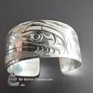 1" Sterling silver Kolus cuff bracelet, by Paddy Seaweed