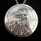 Large silver Raven pendant, Paddy Seaweed