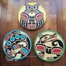 Lot of 3 (!!!) 15 1/2" wall art carvings by Hereditary Chief Peter W. Smith 