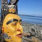Authentic Indigenous art, local Northwest Coast native American art from Vancouver Island, buy Canadian art, hand carved wooden mask