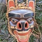 Native Indigenous First Nations art, Northwest Coast Canadian mask, hand carved, authentic carving, buy Canadian art, new in our Gallery