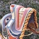 Native Indigenous First Nations art, Northwest Coast Canadian mask, hand carved, authentic carving, buy Canadian art, new in our Gallery