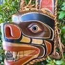 Native Indigenous First Nations art, Northwest Coast Canadian mask, hand carved, authentic carving, buy Canadian art, new in our Gallery