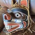 Native Indigenous First Nations art, Northwest Coast Canadian mask, hand carved, authentic carving, buy Canadian art, new in our Gallery