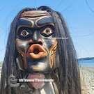 Superb quality 14" Tzonakwa Mask, Mosquito design by Randy Stiglitz, Coast Salish art
