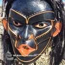 Intense Dzunukwa Mask, Wild Woman, authentic, hand carved by artist Randy Stiglitz