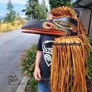 Articulated, inlaid Raven Mask by Randy Stiglitz - SOLD
