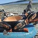Native American Indigenous art, authentic and direct from artist, new in our native art gallery, signed, wooden art from the First Nations of Canada