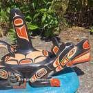 Native American Indigenous art, authentic and direct from artist, new in our native art gallery, signed, wooden art from the First Nations of Canada