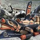 Native American Indigenous art, authentic and direct from artist, new in our native art gallery, signed, wooden art from the First Nations of Canada