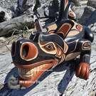 Native American Indigenous art, authentic and direct from artist, new in our native art gallery, signed, wooden art from the First Nations of Canada