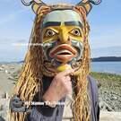 17" Sisiutl Komokwa Mask by Randy Stiglitz and Janice Morin