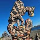 Thunderbird and Killer Whale, Abalone inlaid, Randy Stiglitz - SOLD