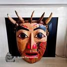 38" x 28" Gitxsan Shaman Mask, horned, Rupert Jeffrey - SOLD