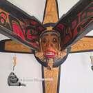 Transformation Mask, authentic hand carved cedar, Indigenous art, Northwest Coast Native American Art, Vancouver Island, Canada