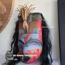 Northwest Coast native American, Indigenous art, Vancouver Island, Canada, authentic, Indigenous mask, hand carved