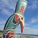 Northwest Coast native art direct from artist, authentic wooden Indigenous art carving, Vancouver Island, Canada