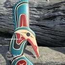 Beautiful vibrant Hummingbird, hand carved, authentic and direct from Sarah Robertson