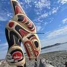 Native art direct from artist, Indigenous North American, authentic, hand carved wood carving, signed
