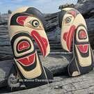 PAIR: Mourning Raven, authentic art, Sarah Robertson, Kwagiulth Nation