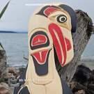 Northwest Coast native Indigenous art carving, wood, authentic, signed