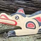 Northwest Coast native Indigenous art carving, authentic, signed Indigenous art direct from artist, Vancouver Island, Canada