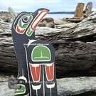 16" Raven, Indigenous native art carving by Squamish artist Shane Flood Baker