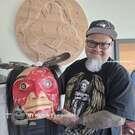 Northwest Coast native Indigenous art, direct from artist, authentic, hand carved, hand painted wooden art, Vancouver island