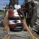 Northwest Coast native Indigenous art carving, authentic, native American, hand carved wooden mask, cedar, Vancouver Island