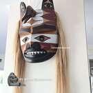 Northwest Coast native Indigenous art carving, authentic, native American, hand carved wooden mask, cedar, Vancouver Island