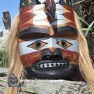 Northwest Coast native Indigenous art carving, authentic, native American, hand carved wooden mask, cedar, Vancouver Island