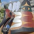 Northwest Coast native Indigenous art carving, authentic, native American, hand carved wooden mask, cedar, Vancouver Island