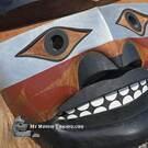 Northwest Coast native Indigenous art carving, authentic, native American, hand carved wooden mask, cedar, Vancouver Island