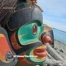 Large vintage Bukwus Mask, authentic, hand carved art by Tom D. Hunt (Walawidi)